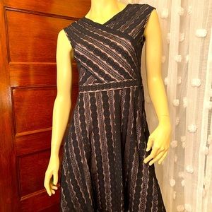 Signature Harper Black and Nude lace dress, size 8